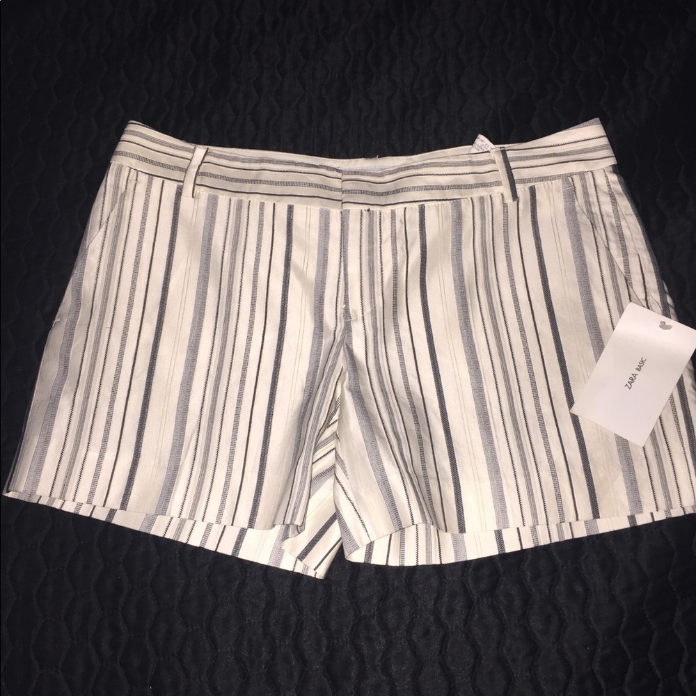 Zara Pinstripe Short Shorts